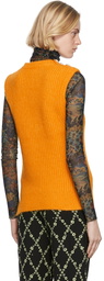 GANNI Orange Soft Wool Vest