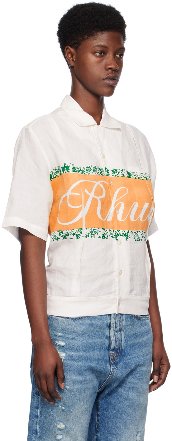 Rhude White Printed Shirt