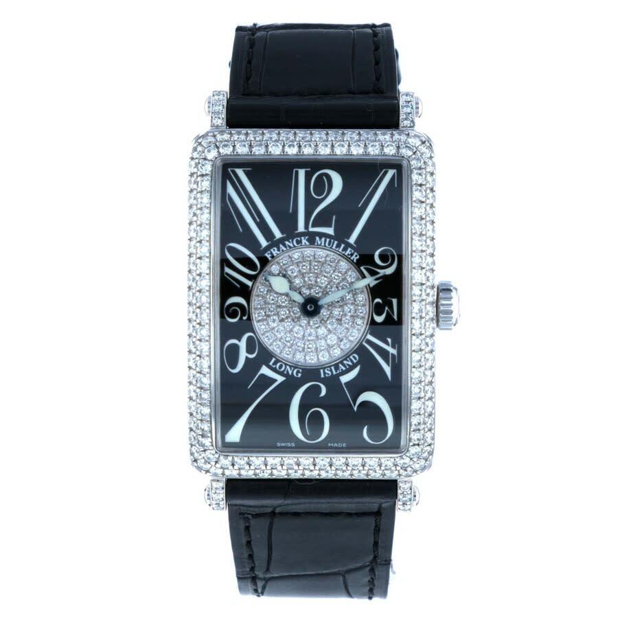 Franck Muller Long Island Quartz Diamond Black Dial Ladies Watch 952 QZ D 1P