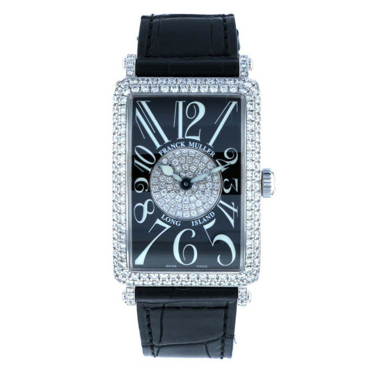 Photo: Franck Muller Long Island Quartz Diamond Black Dial Ladies Watch 952 QZ D 1P