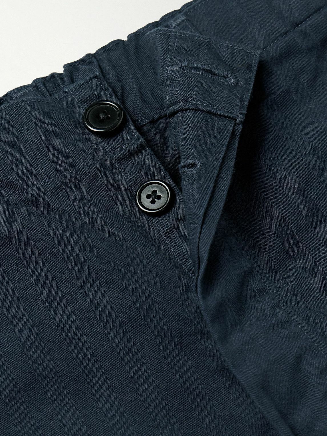 OrSlow - Straight-Leg Herringbone Cotton Trousers - Blue