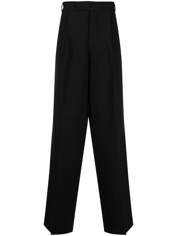 Photo: The Frankie Shop Black Beo Straight-Leg Trousers