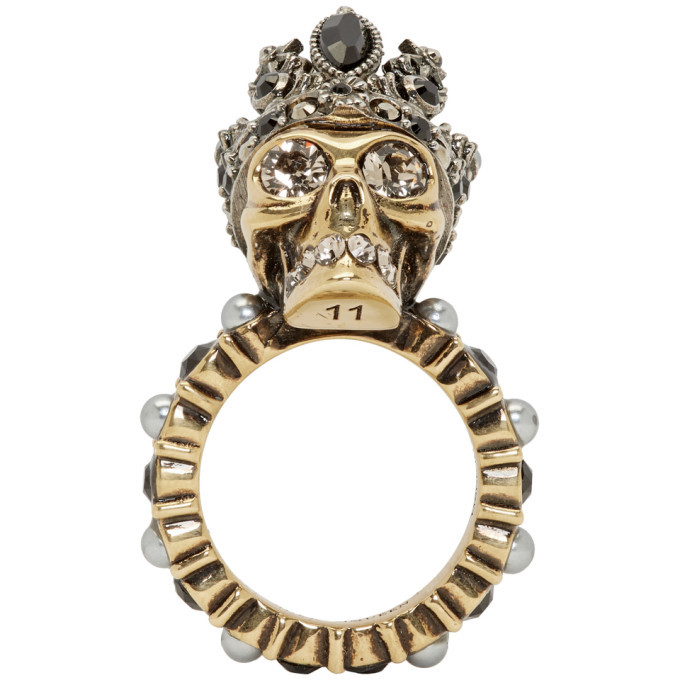 Alexander mcqueen queen skull on sale ring