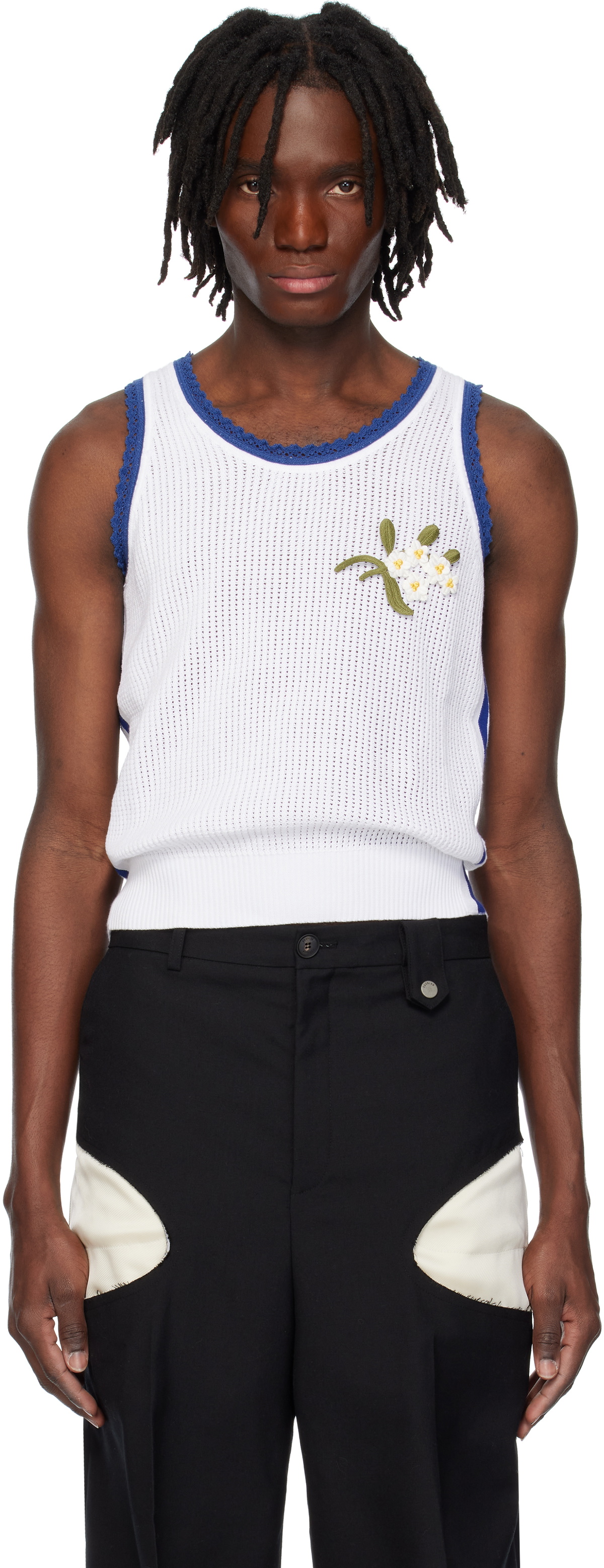EGONlab White Knit Tank Top
