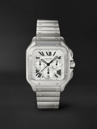 Cartier - Santos de Cartier Automatic Chronograph Stainless Steel Watch, ref.CRWSSA0083 - White