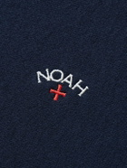 Noah - Logo-Embroidered Cotton-Jersey Sweatshirt - Blue