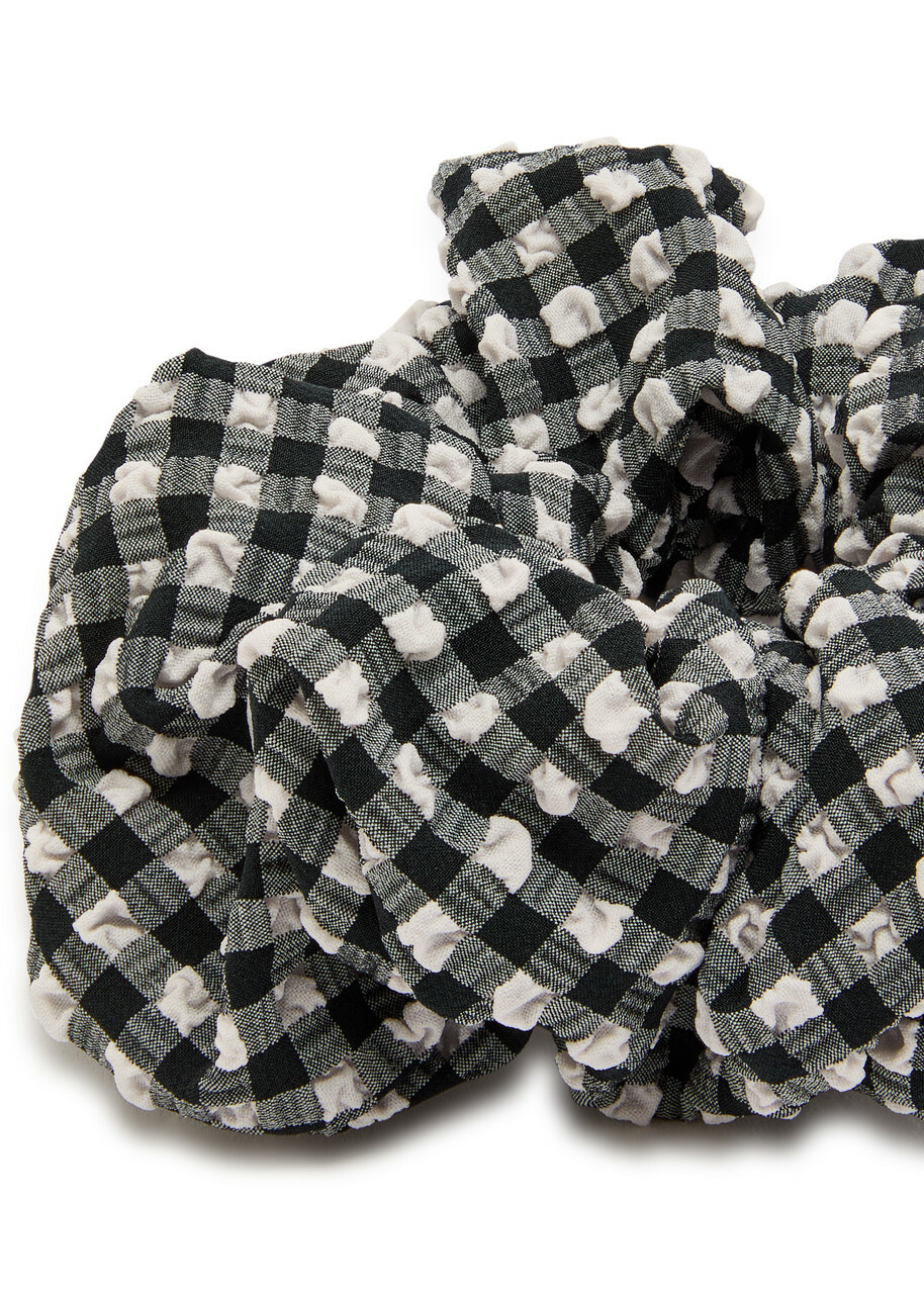 Hunza G Seersucker Scrunchie - Black - One Size