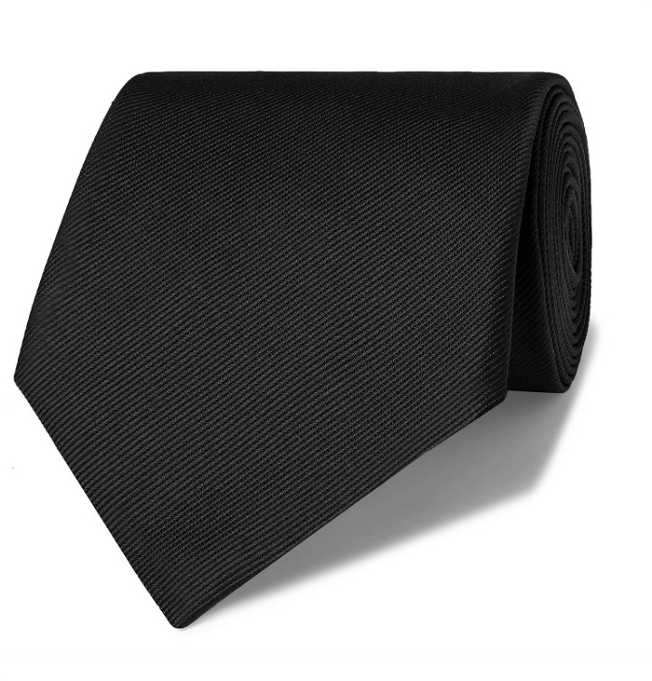 Photo: Giorgio Armani - 8cm Silk-Twill Tie - Black
