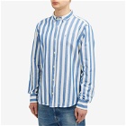 Foret Men's Life Stripe Shirt in Blue/Cloud