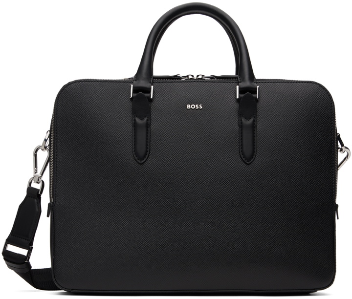 Photo: BOSS Black Structured Leather Briefcase