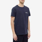 A.P.C. Men's A.P.C Mike Logo T-Shirt in Dark Navy