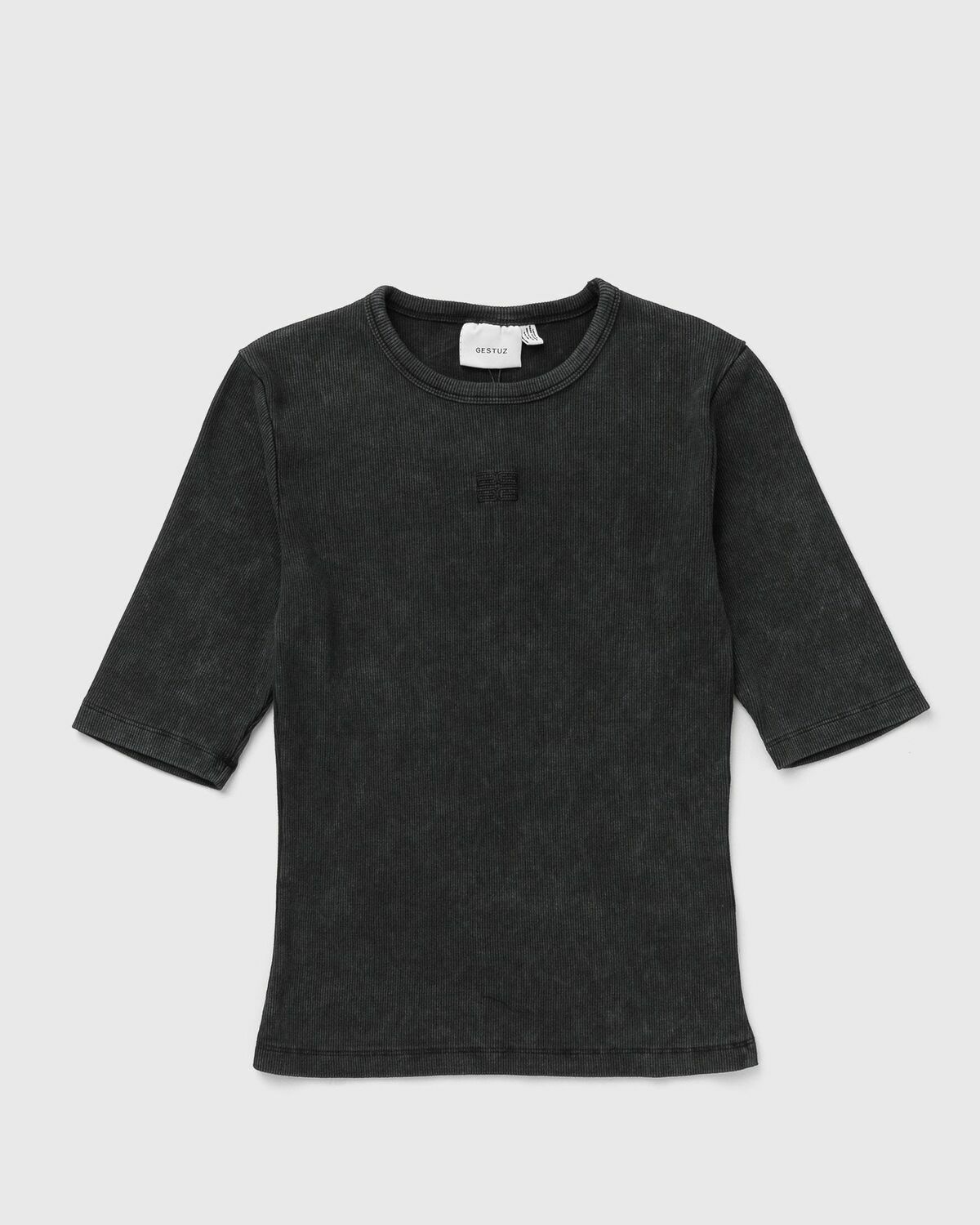 Gestuz DREW WASHED LOGO TOP Grey Womens Shortsleefe