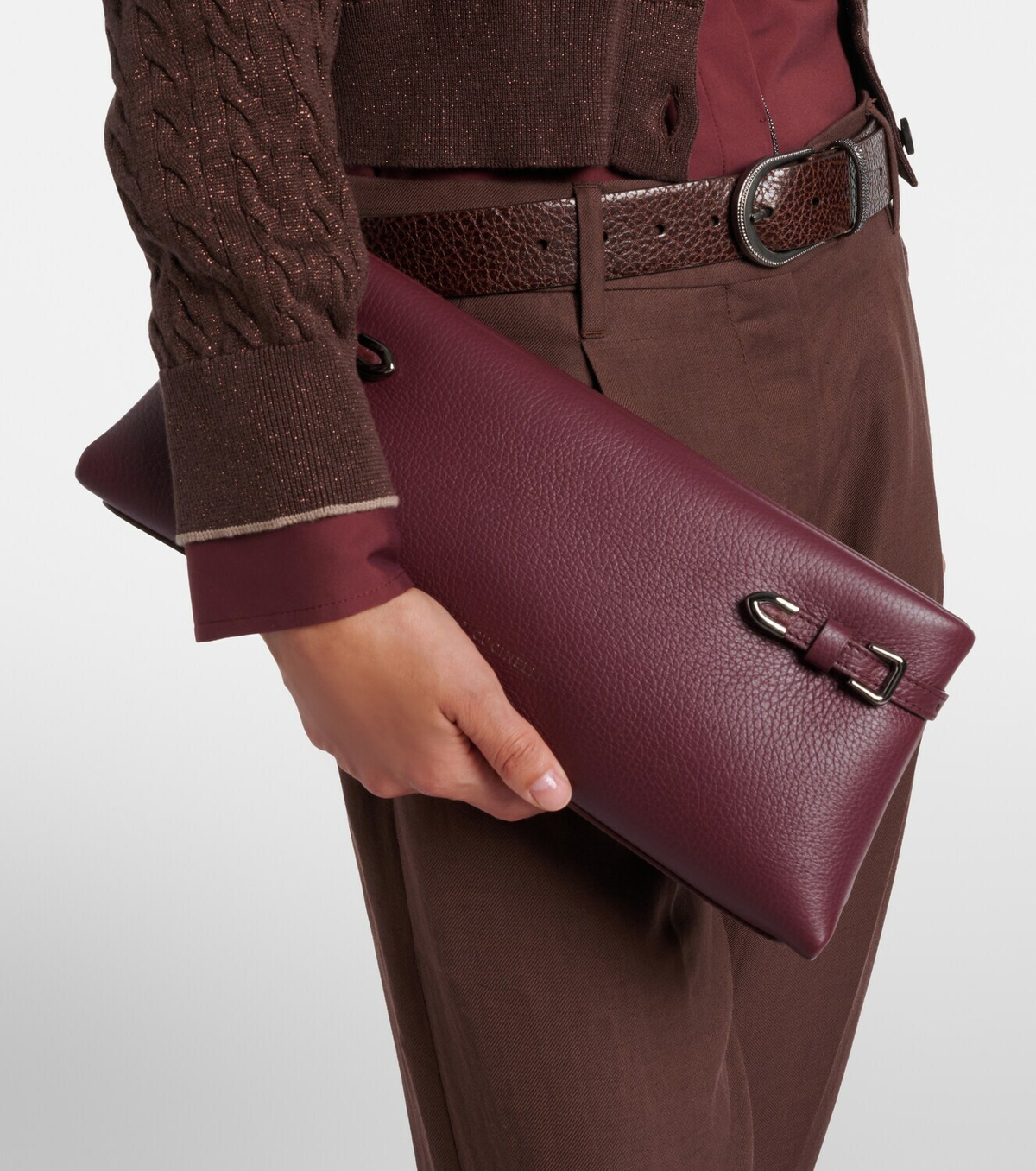 Brunello Cucinelli Small leather clutch