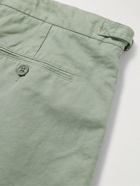 Orlebar Brown - Bancroft Pleated Cotton and Linen-Blend Shorts - Green