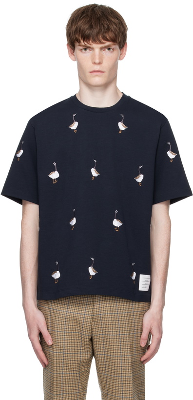 Photo: Thom Browne Navy Geese Jersey T-shirt