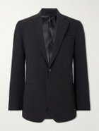 J. Mueser - Seersucker Virgin Wool Suit Jacket - Black