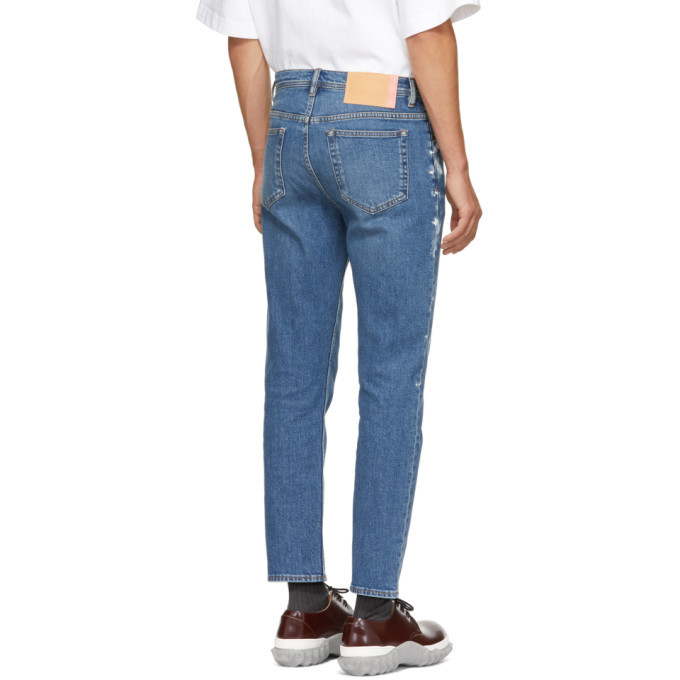 Acne Studios Blue Bla Konst Vintage Paint River Jeans