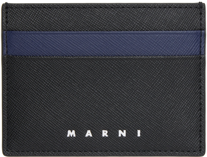 Photo: Marni Black & Blue Logo Card Holder
