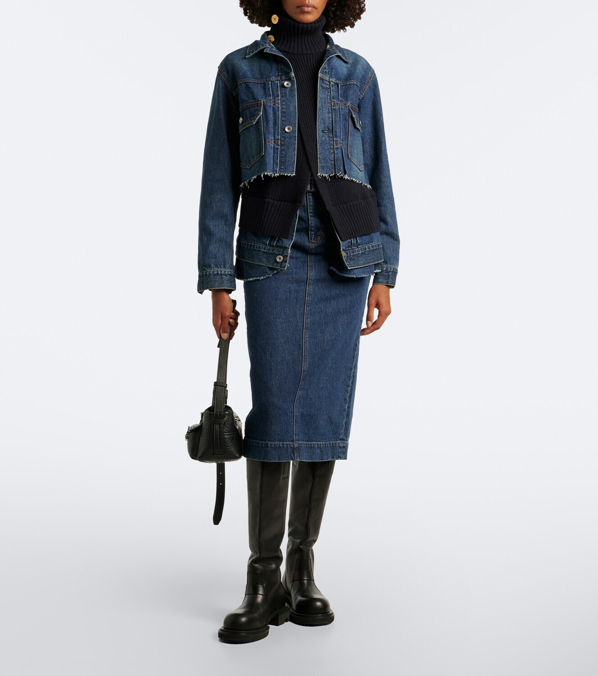 Sacai Paneled denim jacket
