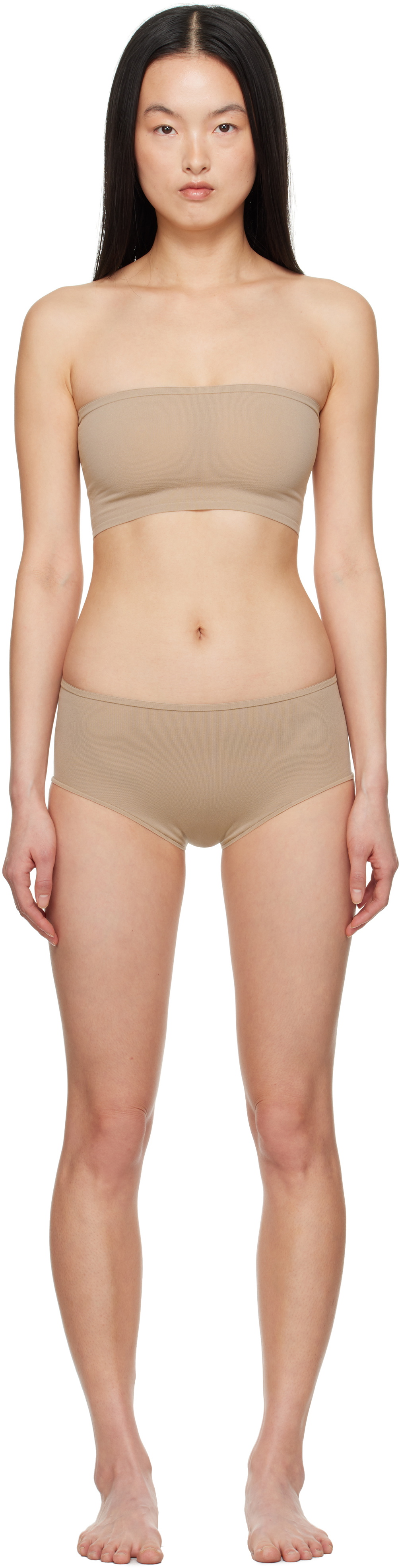 ALAÏA Beige Second Skin Bra & Briefs Set