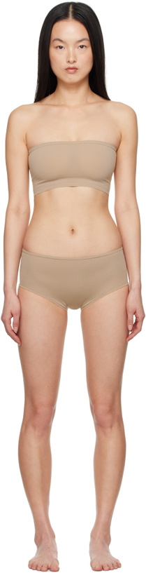 Photo: ALAÏA Beige Second Skin Bra & Briefs Set