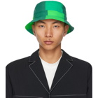Sunnei Green Print Bucket Hat