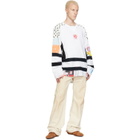 Marine Serre White Regenerated Graphic Jersey Hockey T-shirt