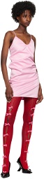 We11done Pink Slip Minidress