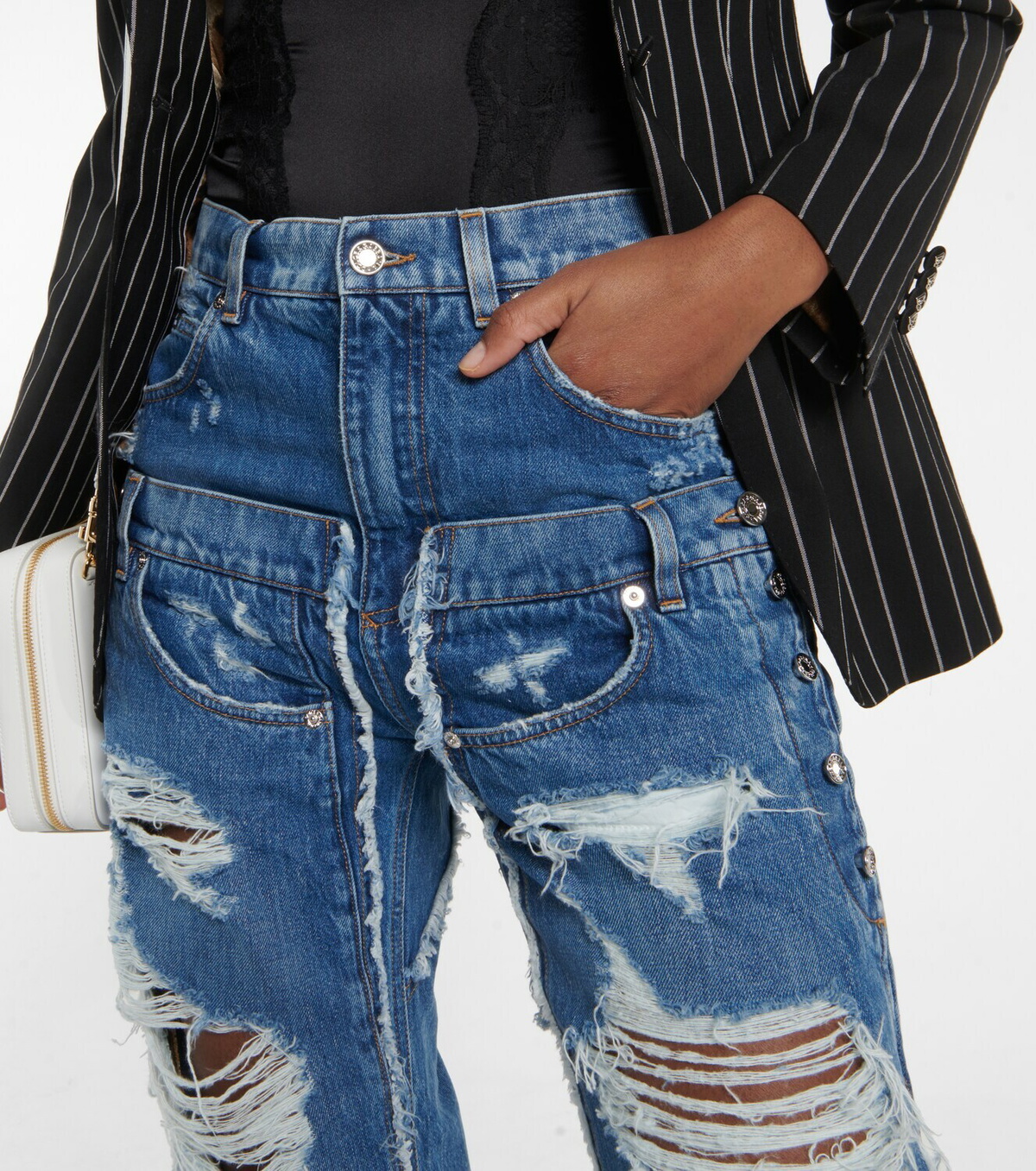 Dolce&Gabbana - x Kim patchwork ripped denim jeans Dolce & Gabbana