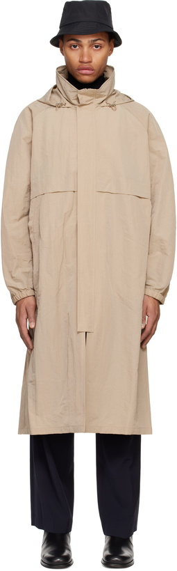 Photo: LE17SEPTEMBRE Beige Hooded Paneled Coat