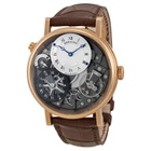 Breguet Tradition GMT Manual Skeletal Dial Leather Mens Watch 7067BRG19W6