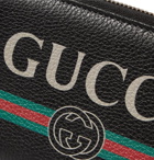 Gucci - Printed Full-Grain Leather Zip-Around Wallet - Men - Black