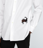 Loewe - Embroidered cotton-blend shirt