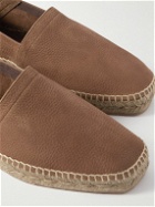 TOM FORD - Barnes Textured-Leather Espadrilles - Brown