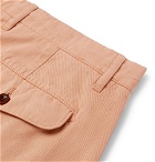 Mr P. - Slim-Fit Garment-Dyed Peached Cotton-Twill Bermuda Shorts - Pink