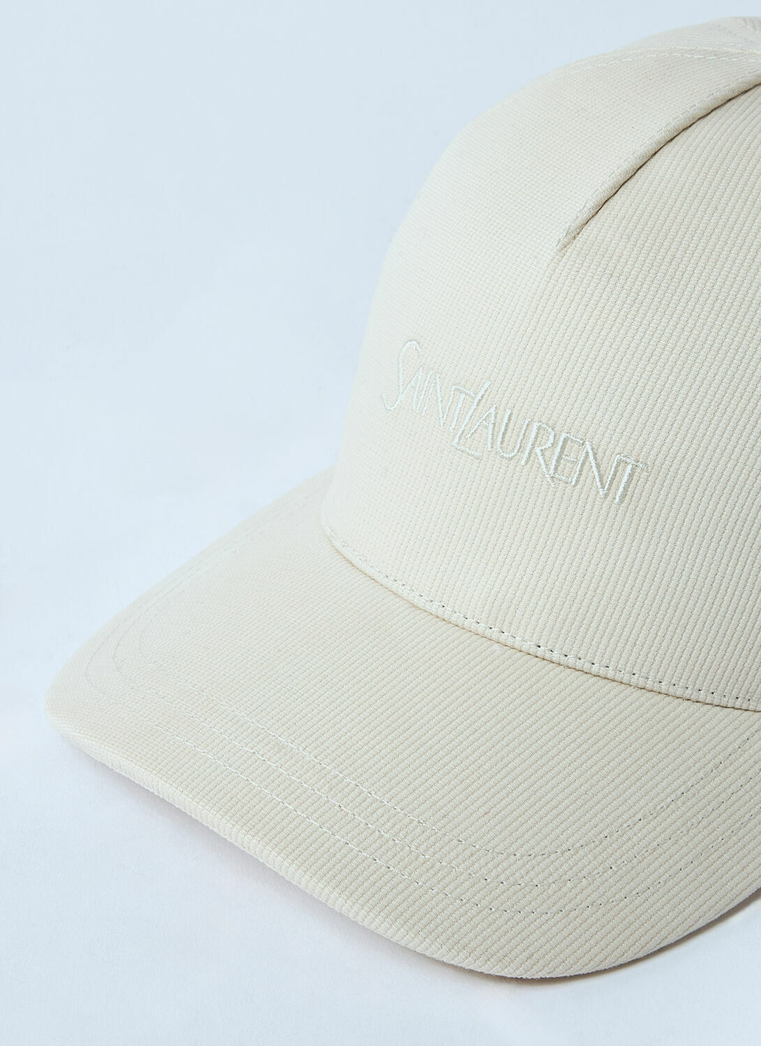 Saint Laurent Logo Embroidery Baseball Cap