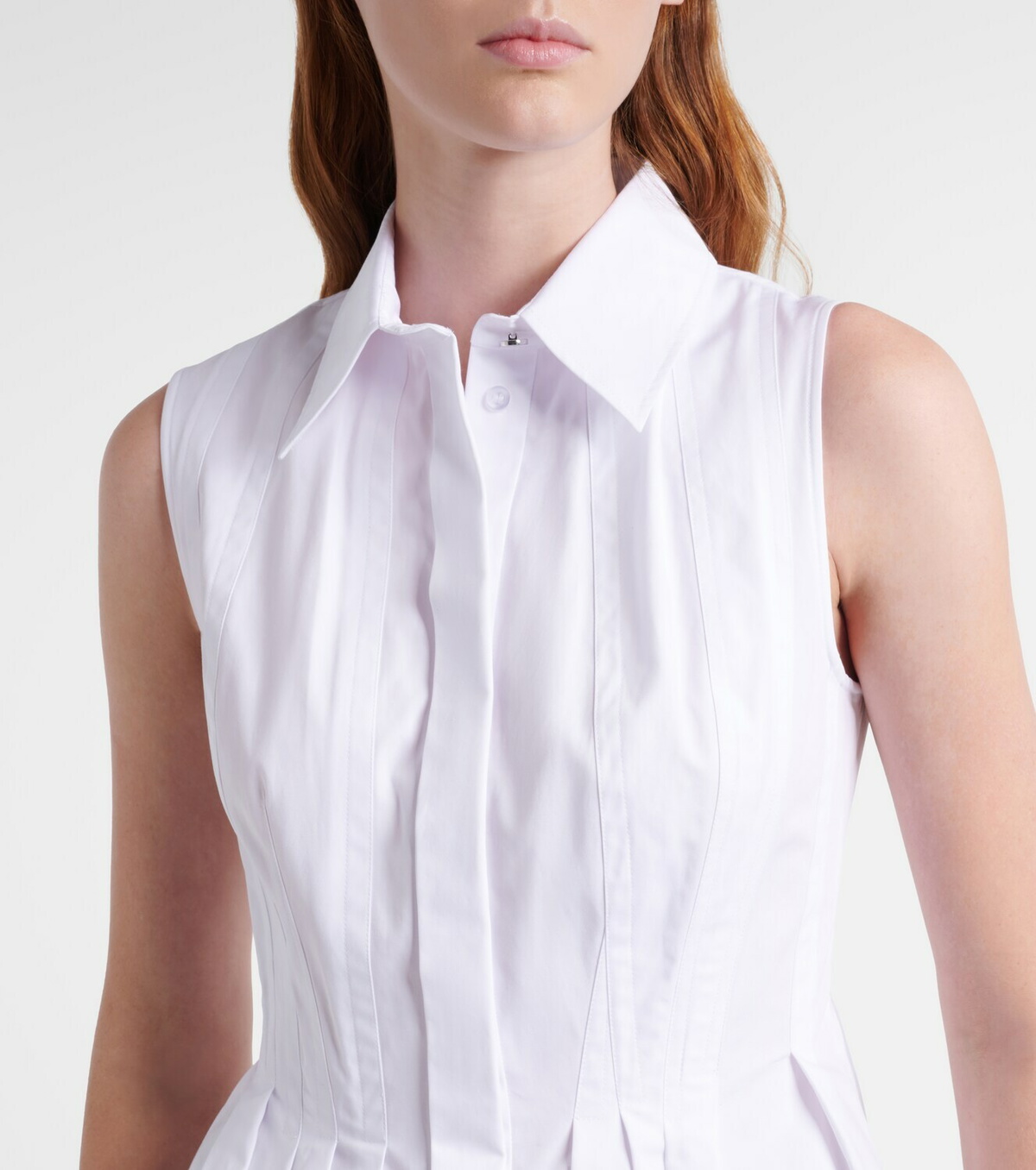 Sportmax Certosa peplum cotton poplin shirt