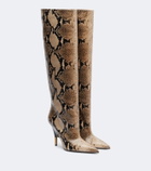 Khaite Bella snake-effect leather knee-high boots