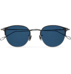 Eyevan 7285 - Round-Frame Acetate and Titanium Sunglasses - Blue