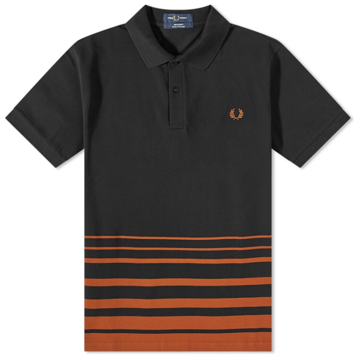 Photo: Fred Perry Authentic Men's Engineered Stripe Polo Shirt in Black