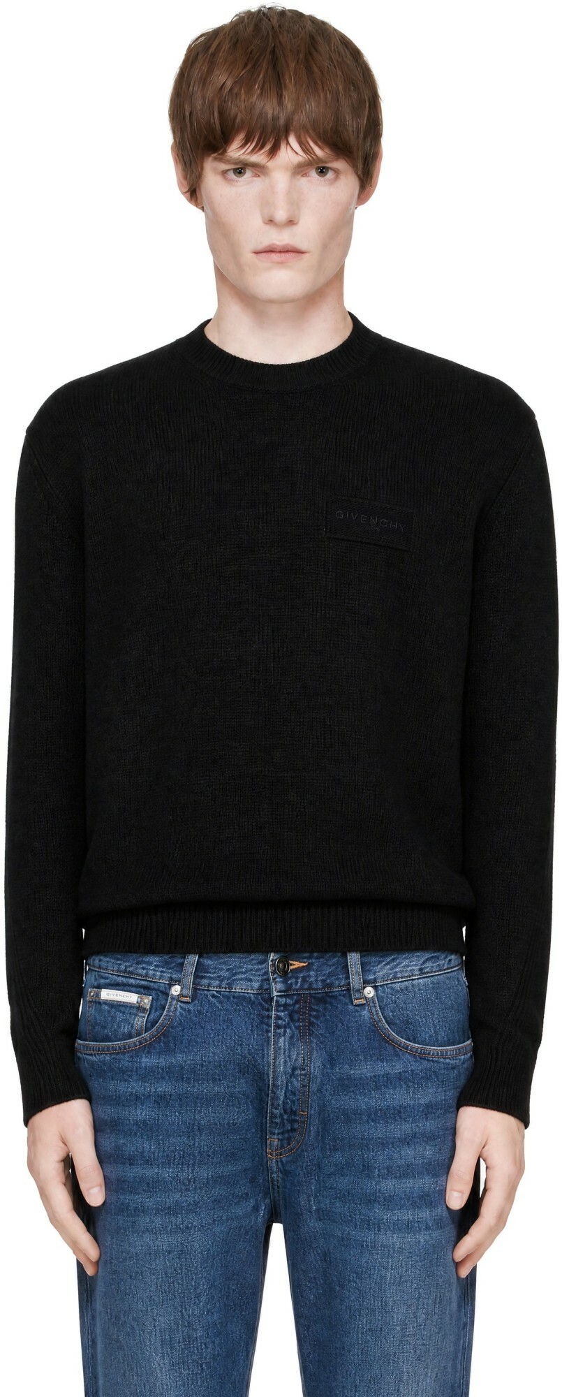 GIVENCHY スターパッチ クルーネックニット ブラック Givenchy Black and Red Stars Sweater Givenchy