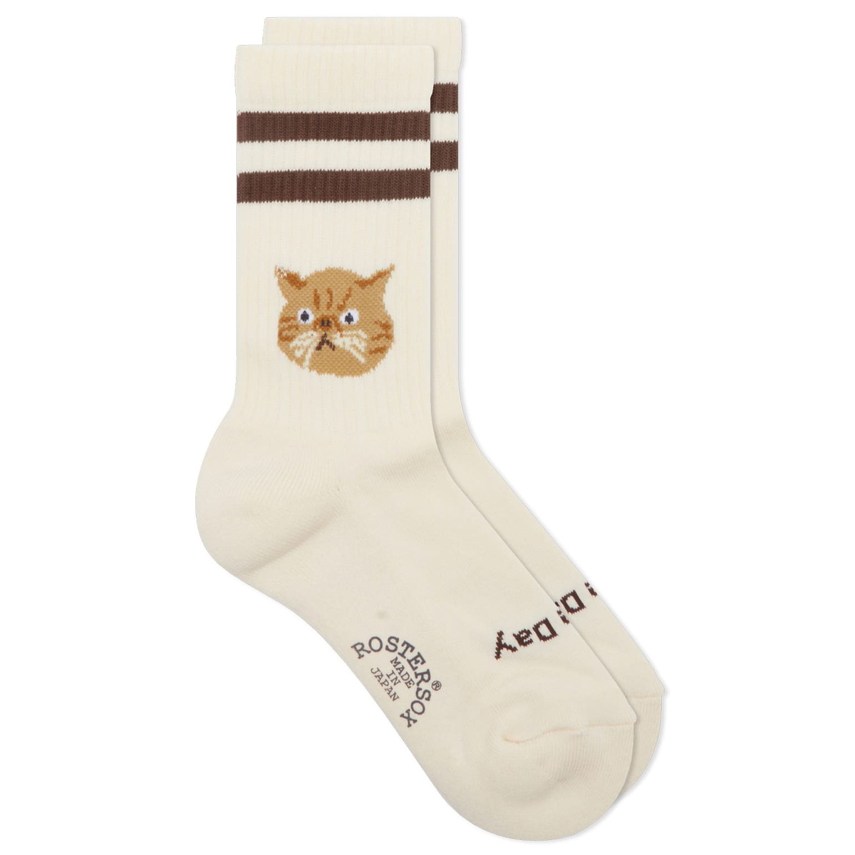Rostersox Cat Socks in Brown