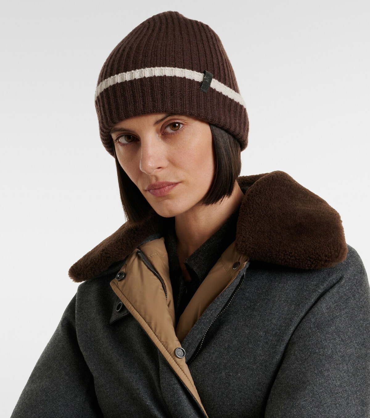 Brunello Cucinelli Monili ribbed-knit cashmere beanie