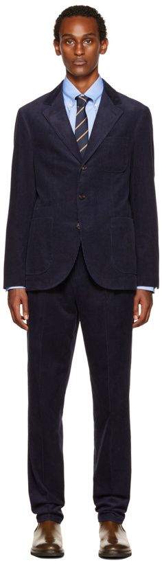 Photo: Brunello Cucinelli Navy Single-Breasted Suit