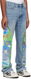 Who Decides War Blue Cowboy Embroidered Jeans