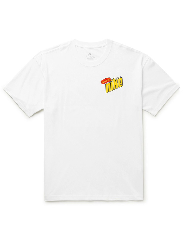 Photo: Nike - Printed Cotton-Jersey T-Shirt - White