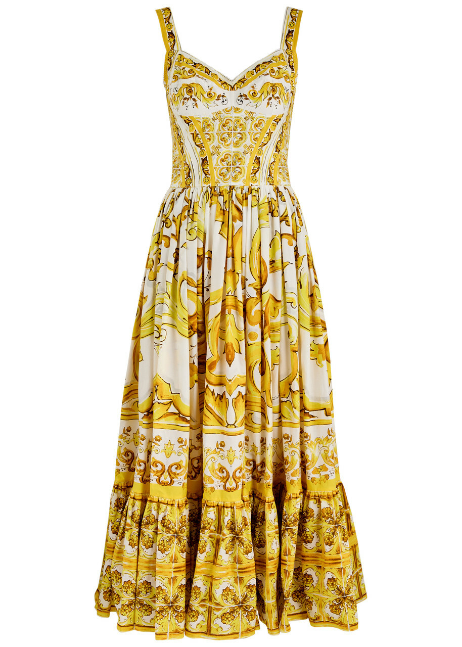 Dolce & Gabbana Printed Cotton-poplin Maxi Dress Multi Print Dolce & Gabbana