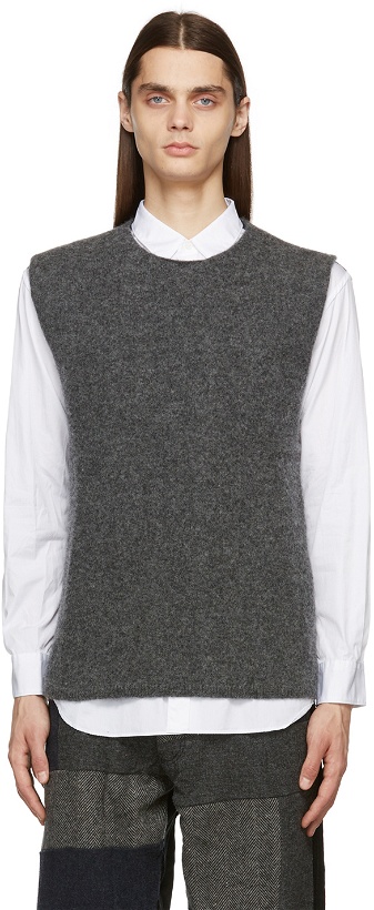 Photo: Comme des Garçons Shirt Grey Crewneck Vest