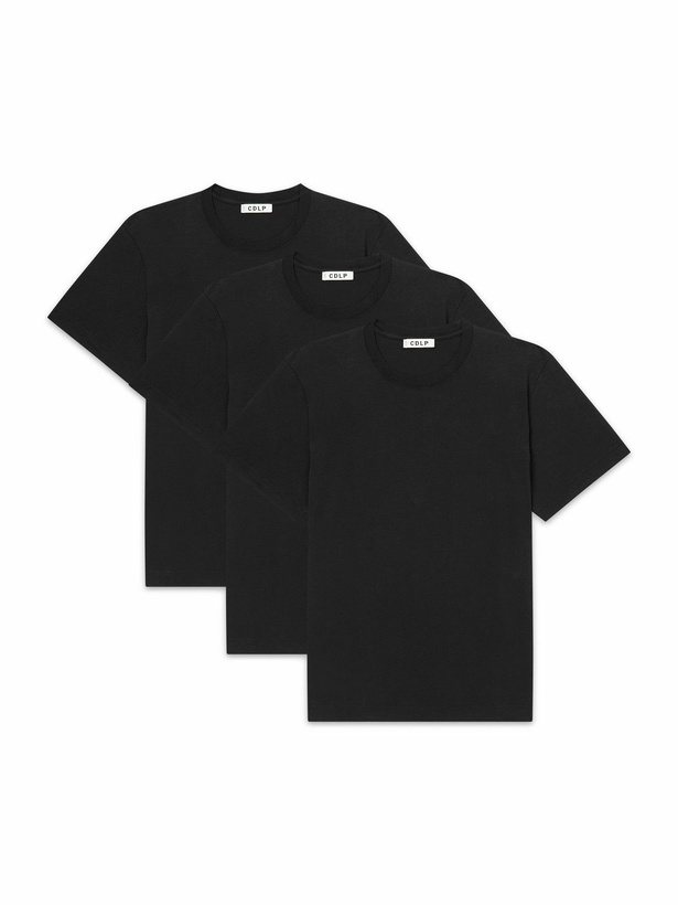 Photo: CDLP - Three-Pack Lyocell and Pima Cotton-Blend Jersey T-Shirts - Black