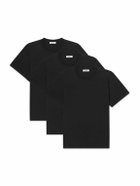 CDLP - Three-Pack Lyocell and Pima Cotton-Blend Jersey T-Shirts - Black
